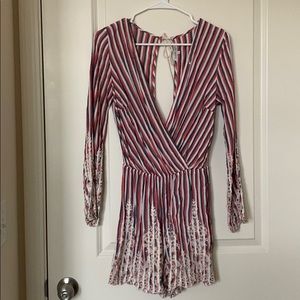 Red white and blue romper